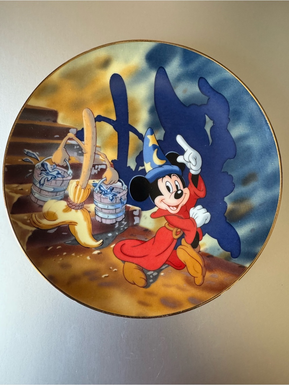 Disney Fantasia Commemorative Plate - White with Black Text